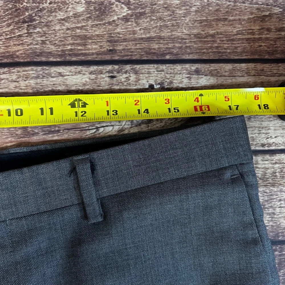 Banana Republic Mens Slim Fit Gray Marzotto Italian Wool Dress Pants 33x32